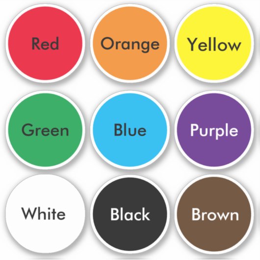 Stickers en vinyle couleur (Devant)