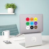 Stickers en vinyle couleur (Ordinateur portable sur le bureau)