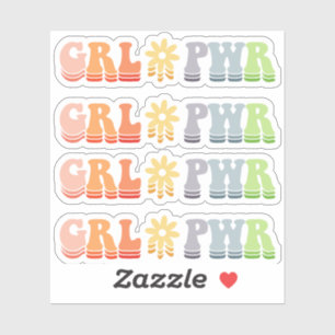 Stickers en vinyle coupé en puissance pour fille r