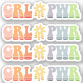 Stickers en vinyle coupé en puissance pour fille r (Devant)