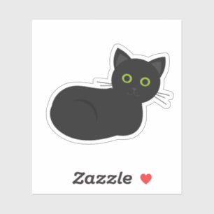 Stickers en vinyle coupé sur mesure pour chat noir