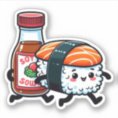 Stickers en vinyle de Cute Sushi Art (Devant)