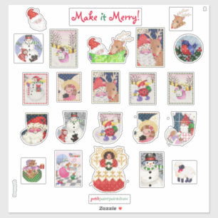 Stickers en vinyle de Joyeux Noël Coupé sur mesure