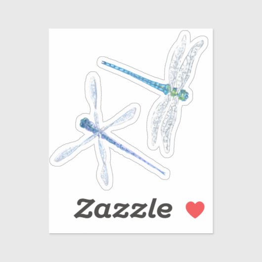 Stickers en vinyle de libellule (Feuille)