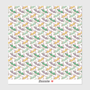 Stickers en vinyle de Motif à barres multicolores