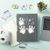 Stickers en vinyle de pingouins dansants (Couverture iPad)