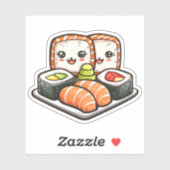 Stickers en vinyle de sushi mou (Feuille)