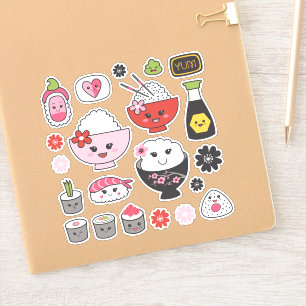 Stickers en vinyle de sushi mou