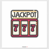 Stickers en vinyle Jackpot extra-grand 14" x 14" (Feuille)
