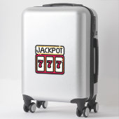 Stickers en vinyle Jackpot extra-grand 14" x 14" (Sur valise)