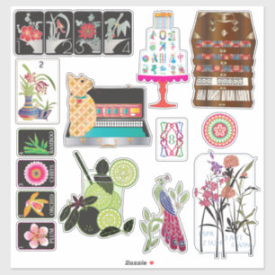 Stickers en vinyle Mah Jongg Mix03