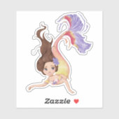 Stickers en vinyle Mermaid Life (Feuille)
