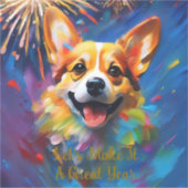 Stickers en vinyle taillé sur mesure avec Joyeux e (Devant)