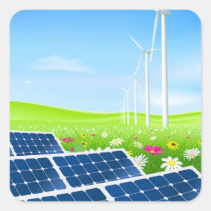 Stickers Énergie Solaire Et Vent