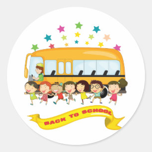 Stickers Enfants De Retour À L'École