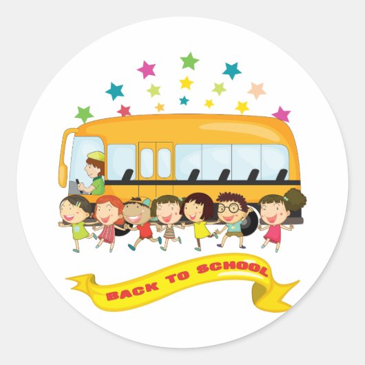 Stickers Enfants De Retour À L'École (Devant)