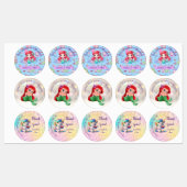 Stickers Enfants / Étiquettes - Mermaid et Unicorn (Feuille)