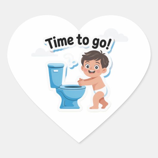 Stickers Enfants Potty Time Pour garçons (Devant)