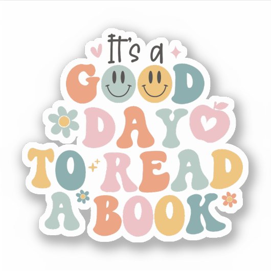Stickers enseignant, C'est un bon jour pour lire u (Devant)