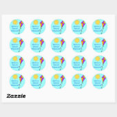 Stickers enseignant/maman Été Soleil et cerf-volan (Feuille)