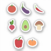 Stickers Ensemble de légumes (Recto)