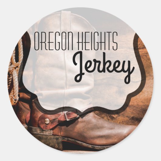 Stickers Entreprise 20 - 1,5" Boots Cowboy Boots B (Devant)