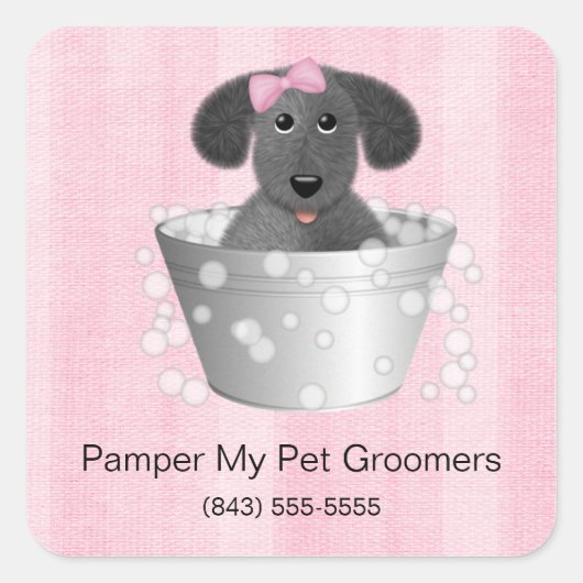 Stickers Entreprise Groomer Chien (Devant)