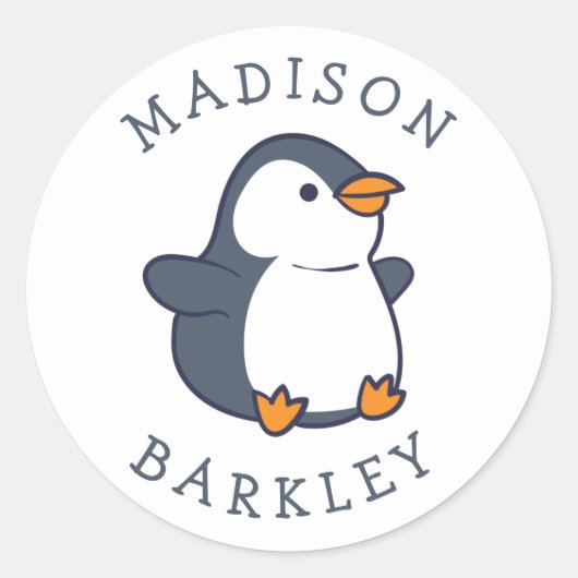 Stickers Enveloppe Adorable pour enfants Penguin (Devant)