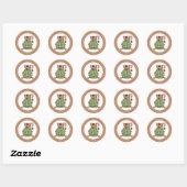 Stickers Enveloppe Chat de Noël (Feuille)