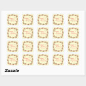 Stickers Enveloppe d'anniversaire pour Rose de thé (Feuille)
