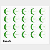 Stickers Enveloppe de grains de bois vert/blanc (Feuille)