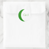 Stickers Enveloppe de grains de bois vert/blanc (Sac)