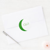 Stickers Enveloppe de grains de bois vert/blanc (Enveloppe)
