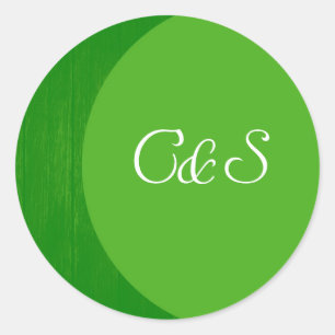 Stickers Enveloppe de grains de bois vert/vert