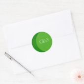 Stickers Enveloppe de grains de bois vert/vert (Enveloppe)