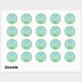 Stickers Enveloppe de grenouille de tortue moderne (Feuille)