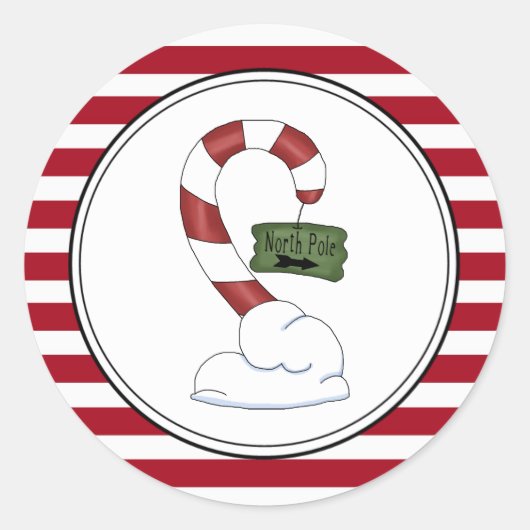 Stickers Enveloppe de vacances du pôle Nord (Devant)