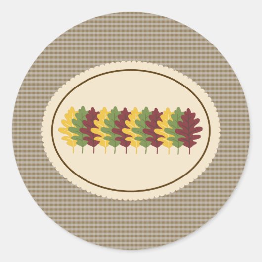 Stickers Enveloppe Feuilles Automne (Devant)