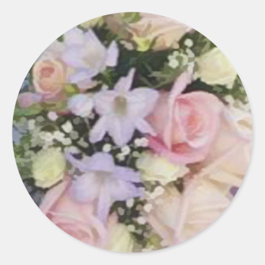 Stickers Enveloppe Fleurs de mariage (Devant)