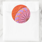 Stickers Enveloppe Mandala orange et rose (Sac)