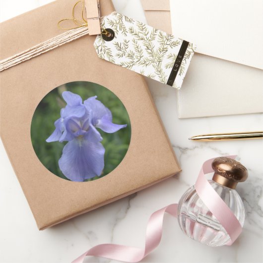 Stickers Enveloppe mariage Jolie Fleur Iris Bleu (Cadeaux)