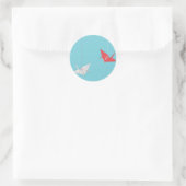 Stickers Enveloppe Mariage Oiseaux Origami Chic (Sac)