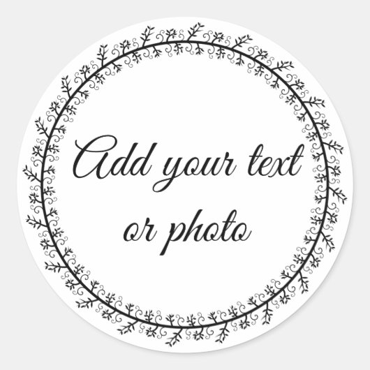 Stickers Enveloppe ronde 1-1/2 pouces vierge Perso (Devant)