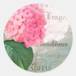 Stickers Enveloppe rose Hydrangea