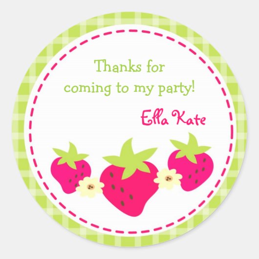 Stickers Enveloppe Stickers Fraises (Devant)