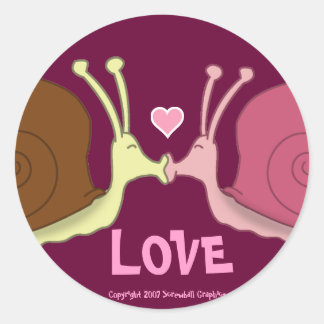 Stickers Escargots Amoureux