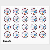 Stickers Espace Externe Boutique De Fusées (Feuille)