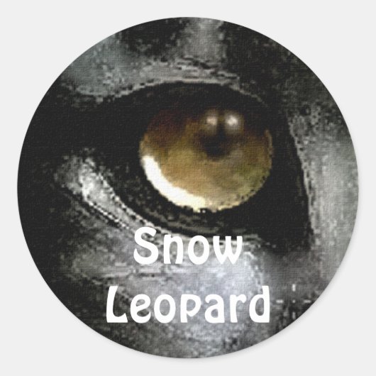 Stickers Espèces menacées de léopard des neiges (Devant)