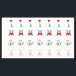 stickers et étiquettes de dessins animés pour enfa<br><div class="desc">Faites passer un peu d'amour avec ce charmant éléphant, panda, autocollants de lapin avec de mignons dessins pour enfants. Parfait pour décorer carnets, bouteilles d'eau, boîtes à lunch, ou comme étiquettes amusants pour les fêtes et cadeaux d'enfants. Impression de haute qualité avec un design ludique et chaleureux qui fait coller...</div>