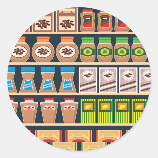 Stickers étagère de supermarché (Devant)